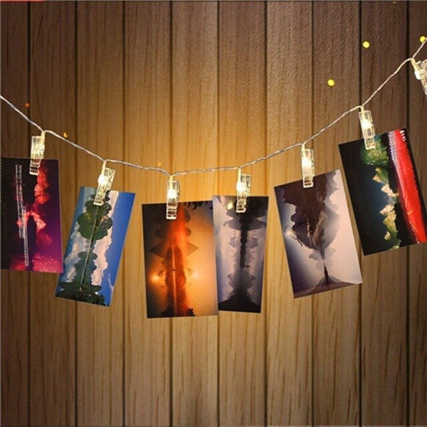 SZYOUMY LED Photo Clip String Lights 20 Photo Clips Perfect for Hanging Photos/ Pictures/Notes/Paintings Card and Memos Hot 100p