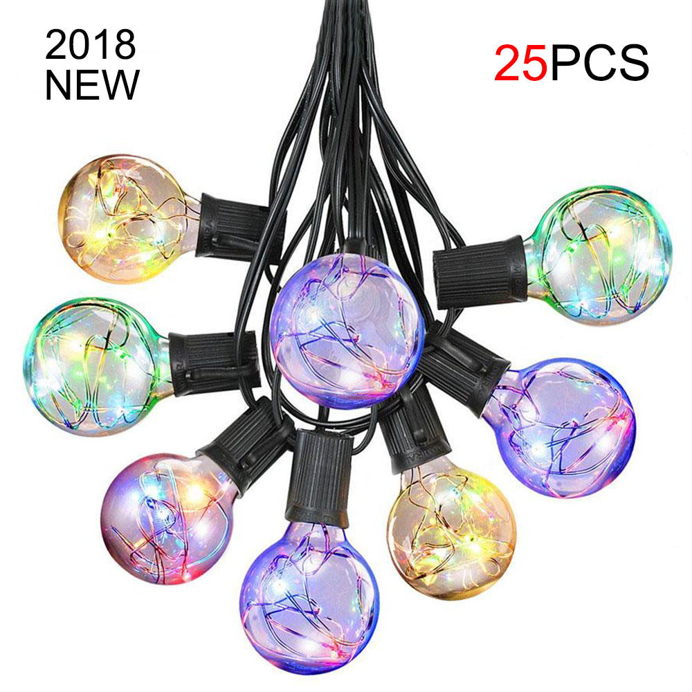 CF Grow 4.2M waterproof string light with 25 G40 copper wire LED bulb fairy tale decorative lights for holiday garden party