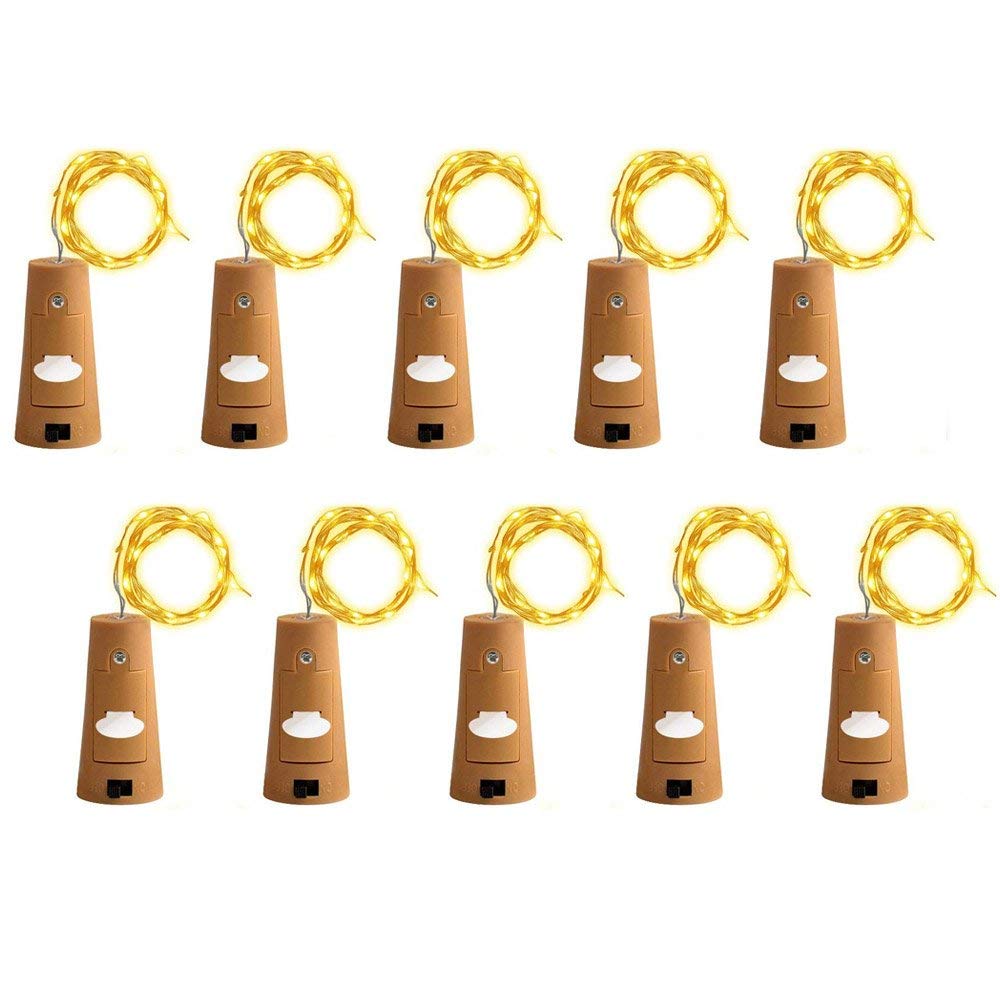 LED String Light 50piece Included Batteries LED Lamps Wine Bottle Stopper Light Cork Shaped For Home Christmas Wedding Party