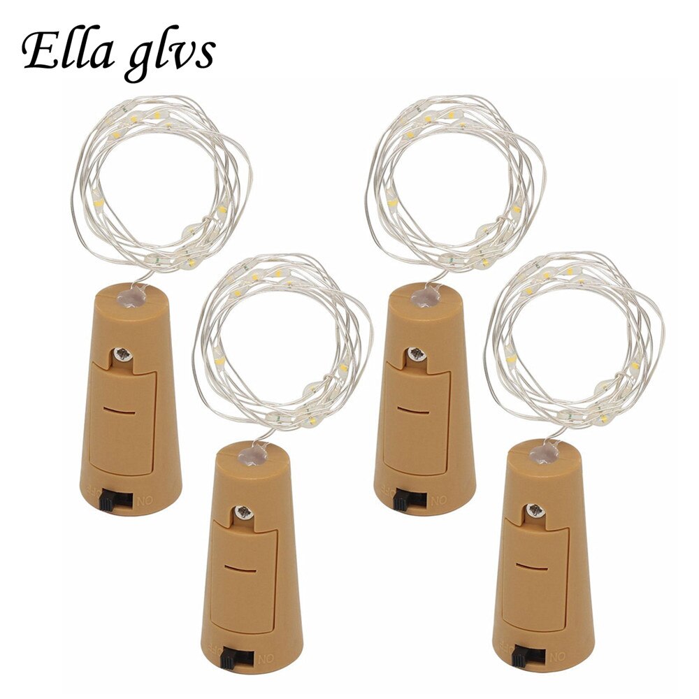 100pcs Silver LED String Lights 2meters/78inch 20 LED For Party Wedding and  Decoration Christmas (With Batteries)