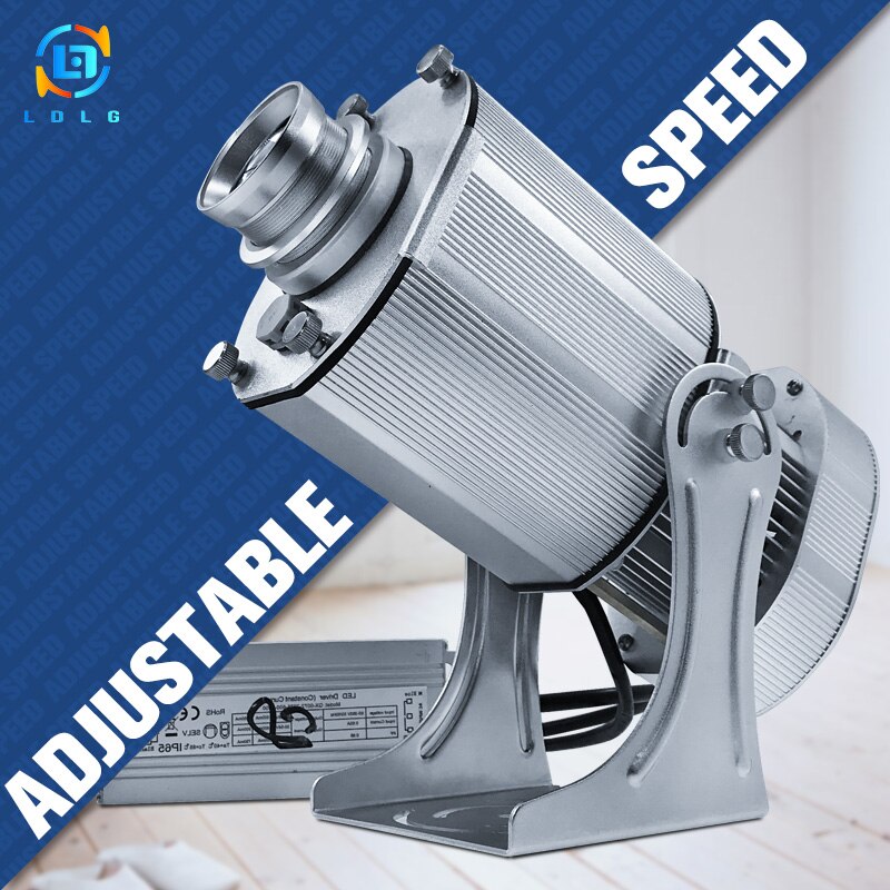 New Aluminum Alloy Silver Water Wave Effect 40W LED Gobo Projector Light Long Distance 4500lumens Projector Light Indoor Outdoor