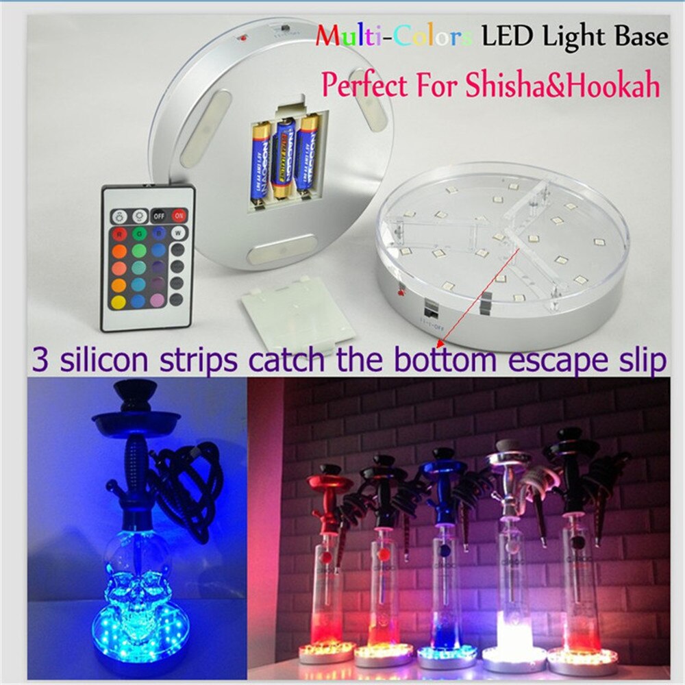 20pcs/Lot 3AA Battery Remote 6Inch Multicolors LED Under Vase Light Base Wedding Party Events Table Vase Floral Arrangements