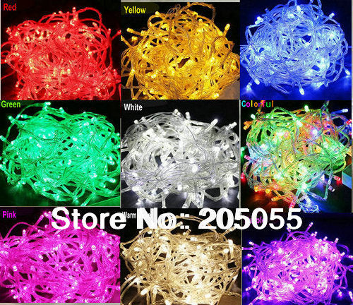 5pcs/lot 30M 300LED Bulbs Christmas Fairy String Light with female/male back splice tail plug EU 220V Xmas Waterproof controller