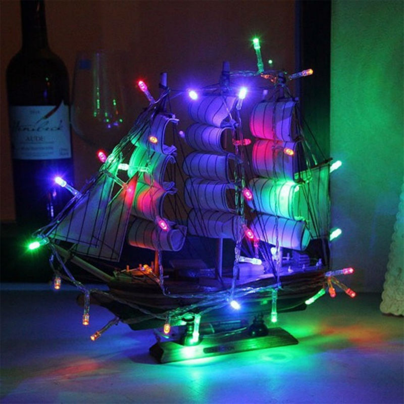 50psc/lot 3M 30 LED Battery Operated LED String Light for Xmas Garland Party Wedding Decoration Christmas Flasher Fairy Lights