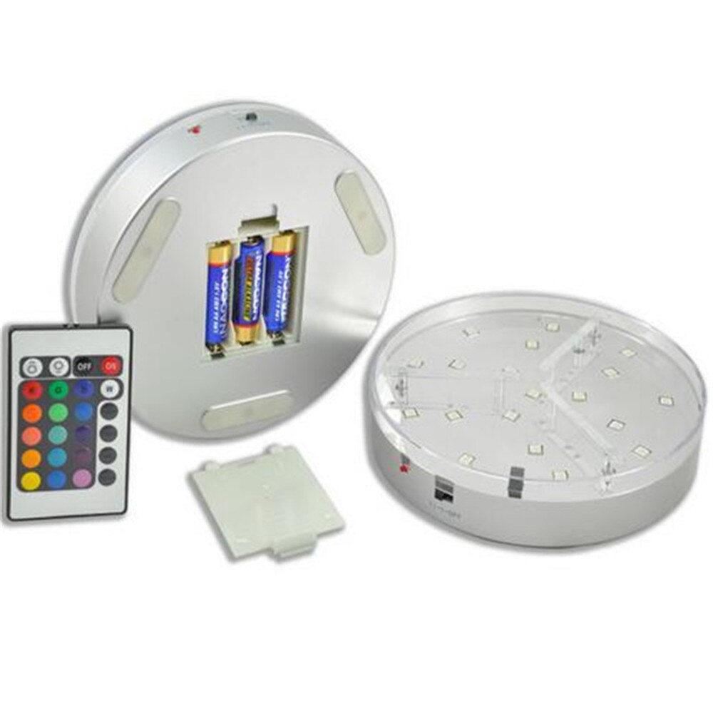 15CM Diameter Remote Controlled Party Decorative Light Base Wireless LED Candleabra Wedding Centerpiece Lighting