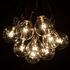 100 Foot G50 Patio Globe String Lights with 2 Inch Clear Bulbs for Outdoor String Lighting (Black Wire)