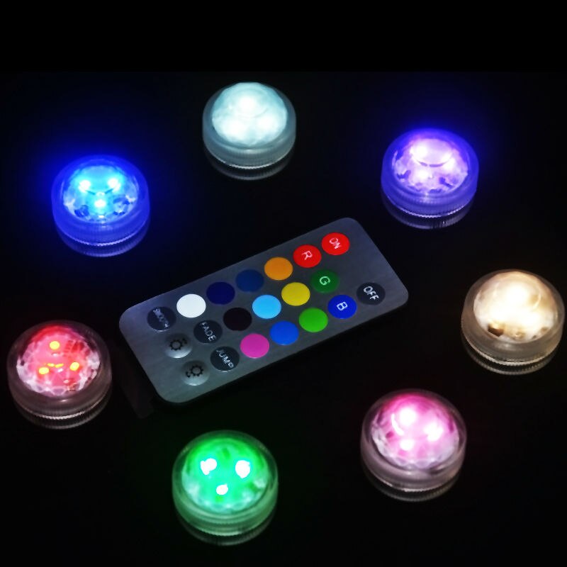 200pcs/Lot Waterproof Candles Submersible LED Lights with CR2032 Batteries for Flower Arrangements, Vase Lighting
