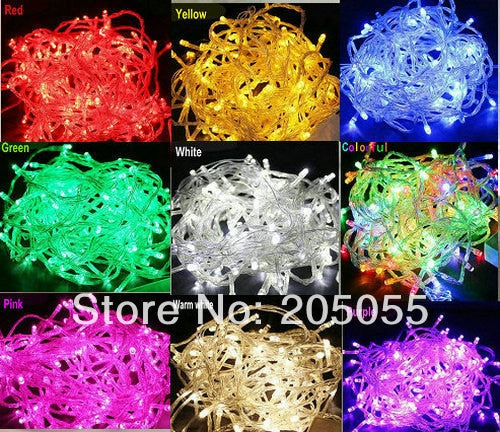 10pcs/lot 20M 200LED Christmas wedding Fairy String Light adjustable memory function controller with Female&male connector 220V