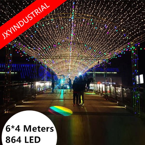 Free Shipping 4m*6m 860LED Net Mesh Net Lights Christmas Wedding Party Fairy String Light with 8 modes Controller EU/US/UK Plug