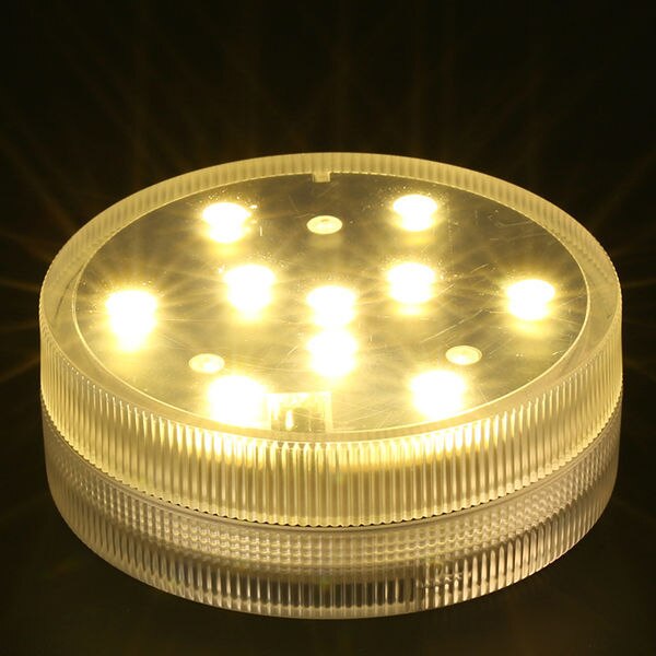 2016 new product 24pcs/Lot Super Bright White Warm White 7CM Round LED Mini Light Base For Wedding Party Events Decor