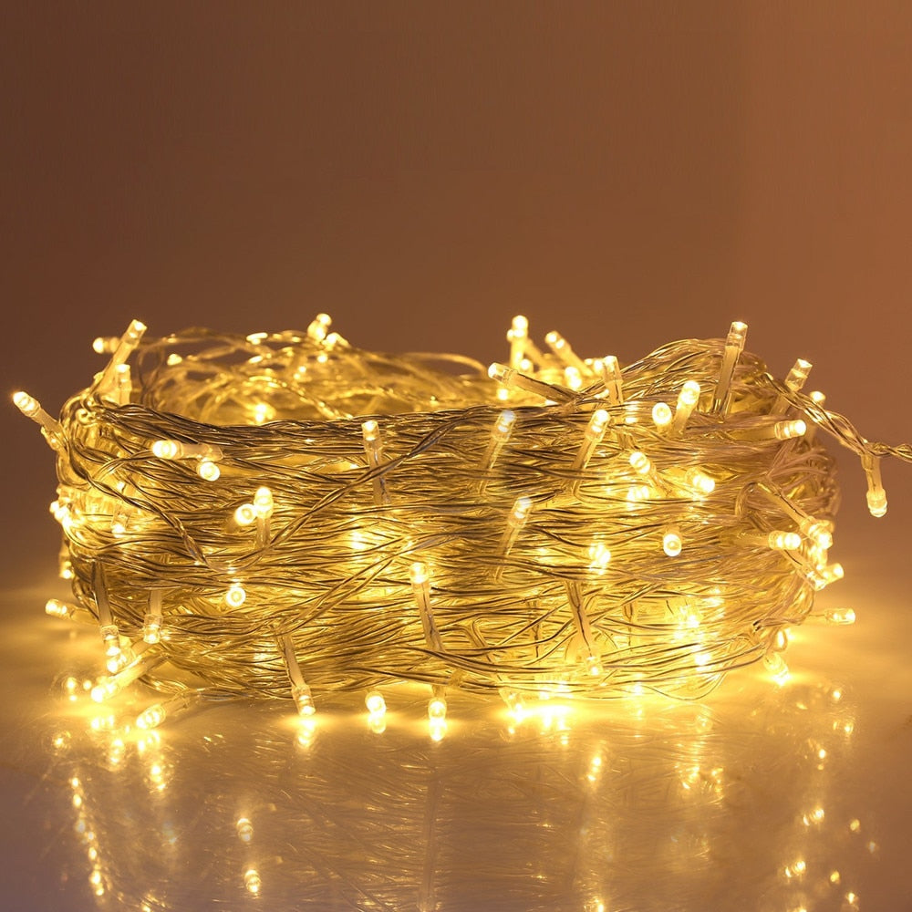 10pcs/lot LED String Light Waterproof AC 220V  50M 500M LED Christmass Indoor Outdoor Holiday Decoration