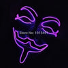 As Mardi Gras Decor 10Pieces Birthday Theme Funky EL Rope Tube Camougflage Mask Holiday Lighting Light Up V for Vendetta Face