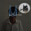 High-End Halloween Decor Neon Glowing Strip Batman Movie Figure Mask Holiday Lighting EL Rope Funny Comics Mask Wedding Props